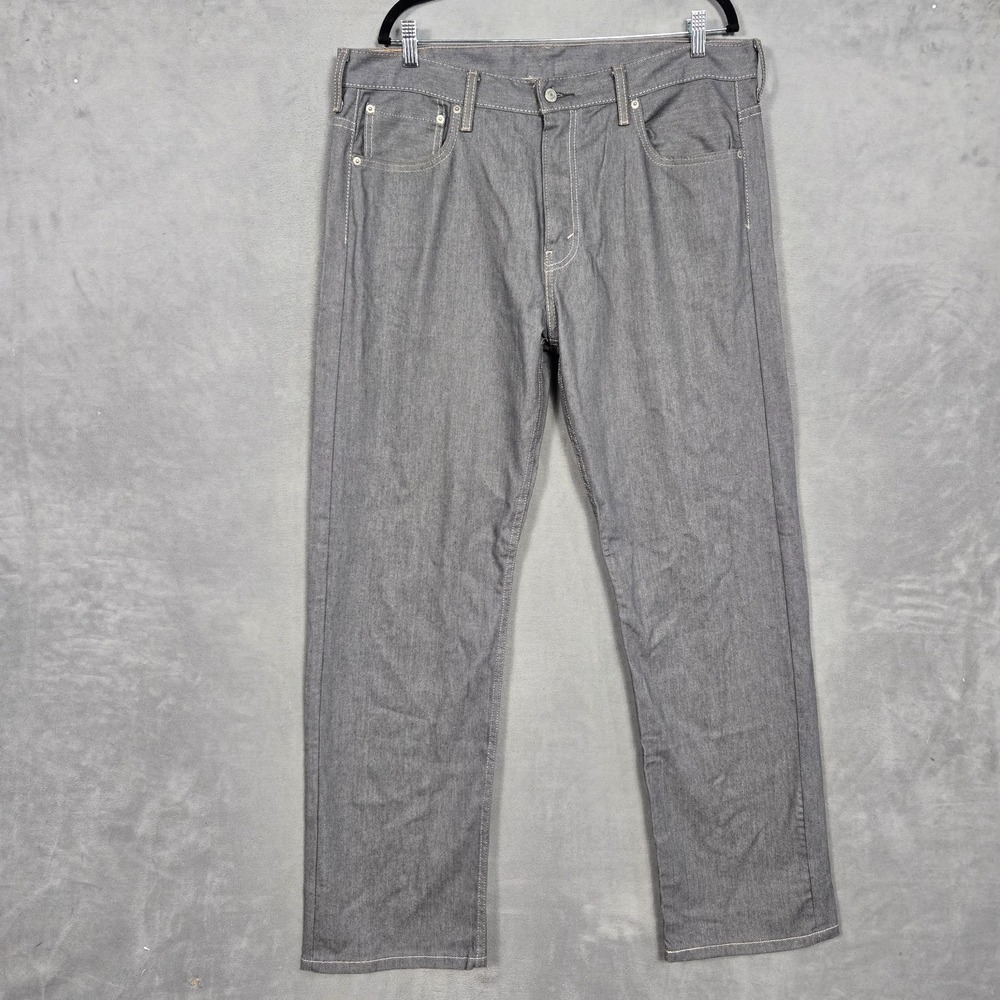 Levis 569 Jeans Mens 36x34 (fits 37x33) Gray grey Denim Relaxed Straight cotton